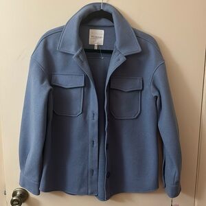 Avec Les Filles Blue Oversized Shacket Jacket size Small